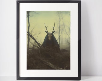 Vintage Spooky Photo Print: Eerie Macabre Wall Art (Framed or Unframed)