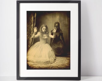 Vintage Spooky Photo Print: Macabre Victorian Art (Framed or Unframed)