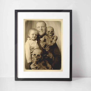 Vintage Spooky Photo Print: Macabre Surrealism Wall Art (Framed or Unframed)