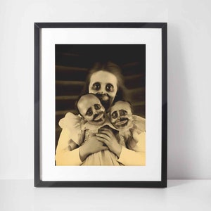 Vintage Spooky Photo Print: Macabre Horror Art Wall Decor (Framed or Unframed)