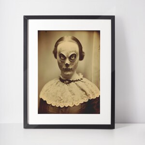 Antique Vintage Halloween Photo, Creepy Photograph, Witch Photo, Vintage Halloween Decor, Spooky Vintage Photography