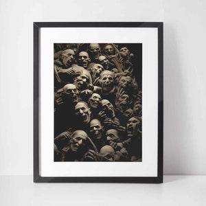 Macabre Surrealism Print: Vintage Spooky Photo, Dark Academia Decor (Framed or Unframed)