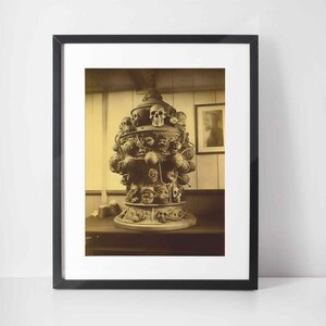 Vintage Spooky Photo Print: Macabre Skull Decor (Framed or Unframed)