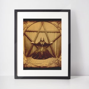 Vintage Witch Pentacle Print Occult Wall Art Witch Wall Art Pentagram Wall Decor Witchy Art Witchy Home Decor Halloween Gift For Her