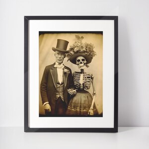 Creepy Skeleton Print Occult Wall Art Strange Wall Art Weird Wall Decor Weird Art Weird Home Decor Occult Gallery Wall Housewarming Gift H67