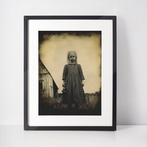 Vintage Creepy Photograph, Antique Halloween Decor, Witch Vintage Photo, Spooky   Vintage Photography, Scary Halloween Gift