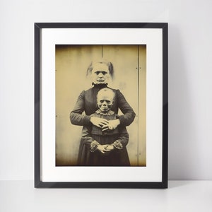 Creepy Vintage Print Occult Wall Art Halloween Wall Art Weird Wall Decor Weird Art Weird Home Decor Occult Gallery Wall Witchy Gift H131