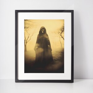 Spooky Art Print, Gothic Decor, Skeleton Poster, Dark Academia Wall Art, Occult Print