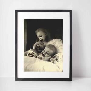 Vintage Spooky Photo Print: Macabre Surrealism Wall Art (Framed or Unframed)