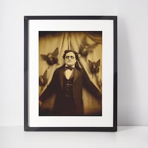 Vintage Creepy Photograph, Antique Halloween Decor, Witch Vintage Photo, Spooky Vintage Photography, Scary Halloween Decoration