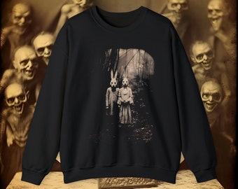 Rabbit Cult of the Forest Sweatshirt, Goth Sweatshirt, 90s Aesthetic, Witchy Aesthetic, Grunge Style, Alternative Clothing,