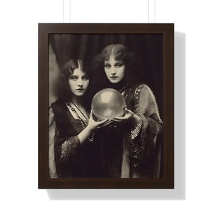 Vintage Fortune Teller Photo Print: Spooky Crystal Ball Wall Art (Framed or Unframed)