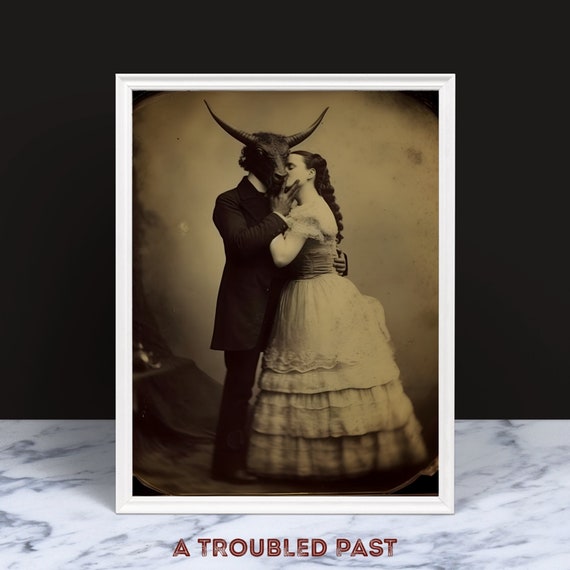 Vintage Baphomet Print: Spooky Occult Wall Art (Framed or Unframed)