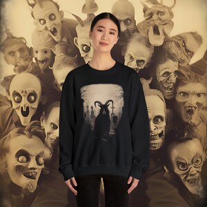 Black Phillip Sweatshirt: Gothic Satanic Goat Alt Clothing afbeelding 2