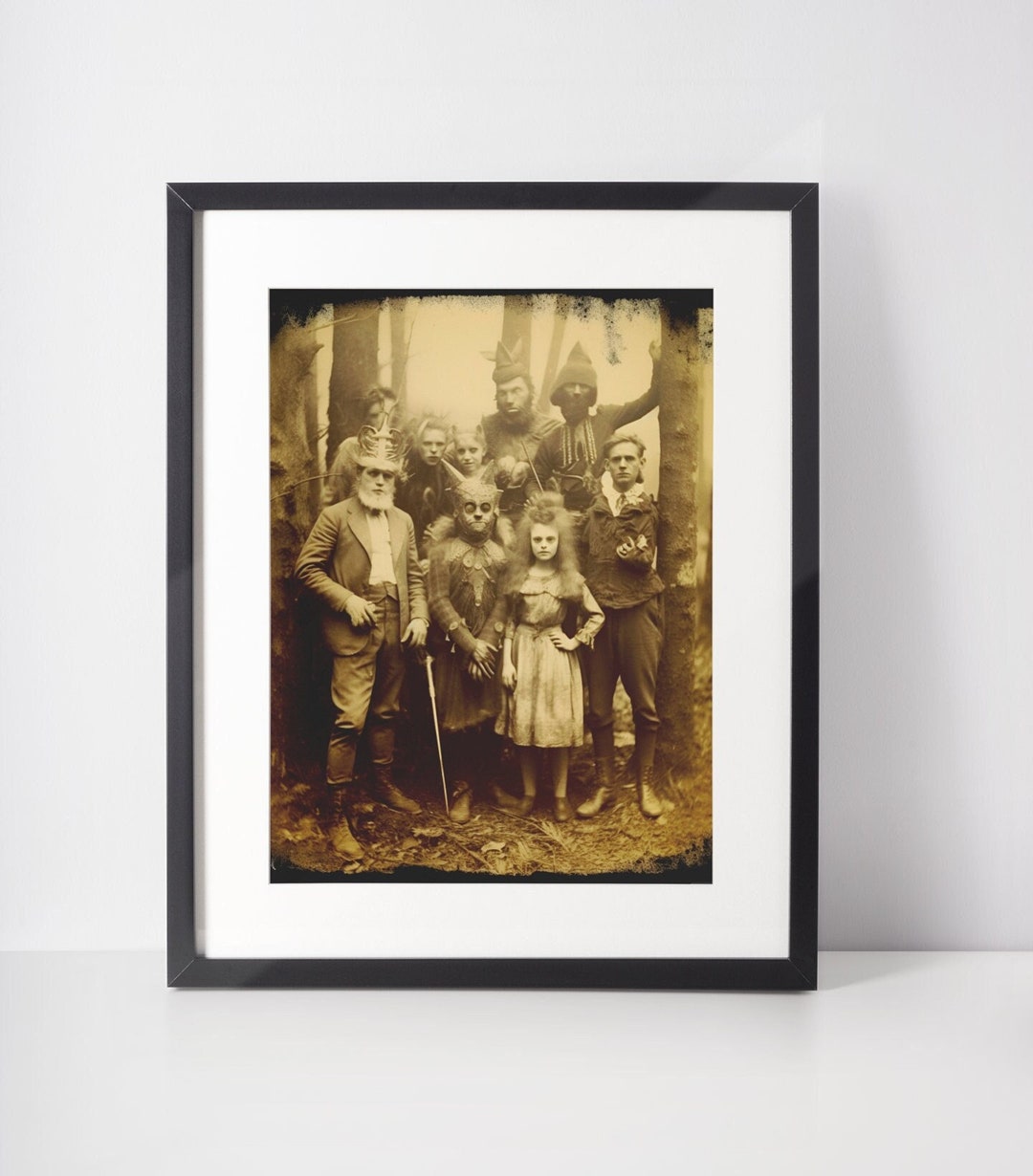 Vintage Weird Wall Art for Living Room Odd Print Vintage Photo Occult