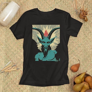 Pop Art Baphomet T-Shirt: Satanic Lucifer Gift