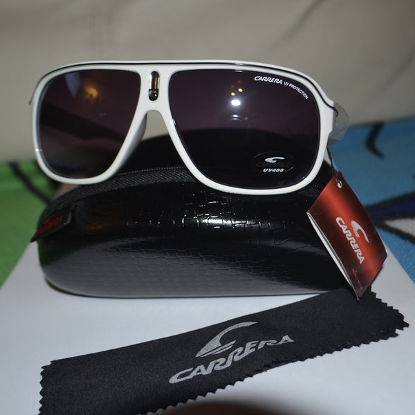 Fashion Carrera Pilot White Frame And Black Stripe Top Sunglasses Mirrors