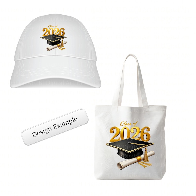 Class of 2026 Clipart – Graduation Cap Design for Cardmaking ...