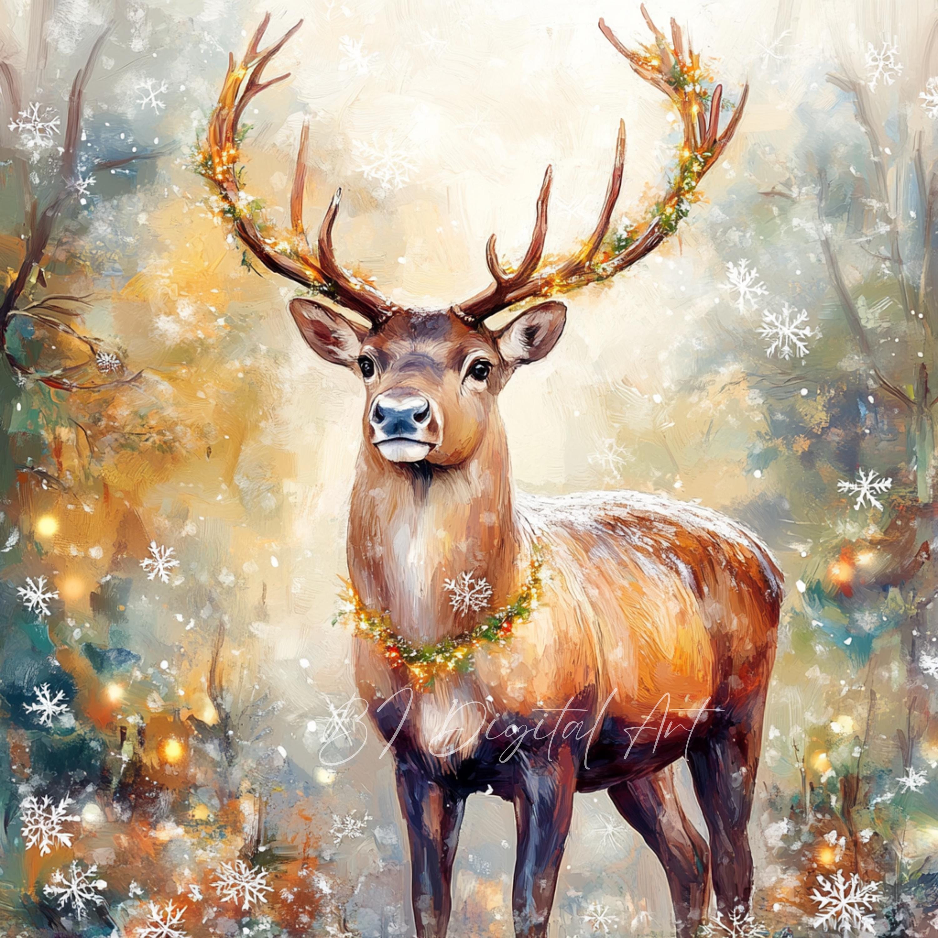 クリスマスのトナカイのクリップアート、クリスマスの鹿、クリスマスの