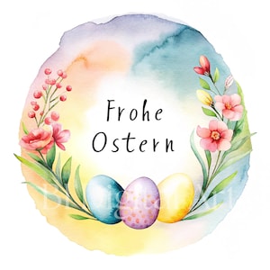 Joyeuses Pâques Clipart, Aquarelle imprimable, Illustration de Joyeuses Pâques, PNG/JPG de haute qualité, Téléchargement numérique, Sublimation, Fabrication de cartes