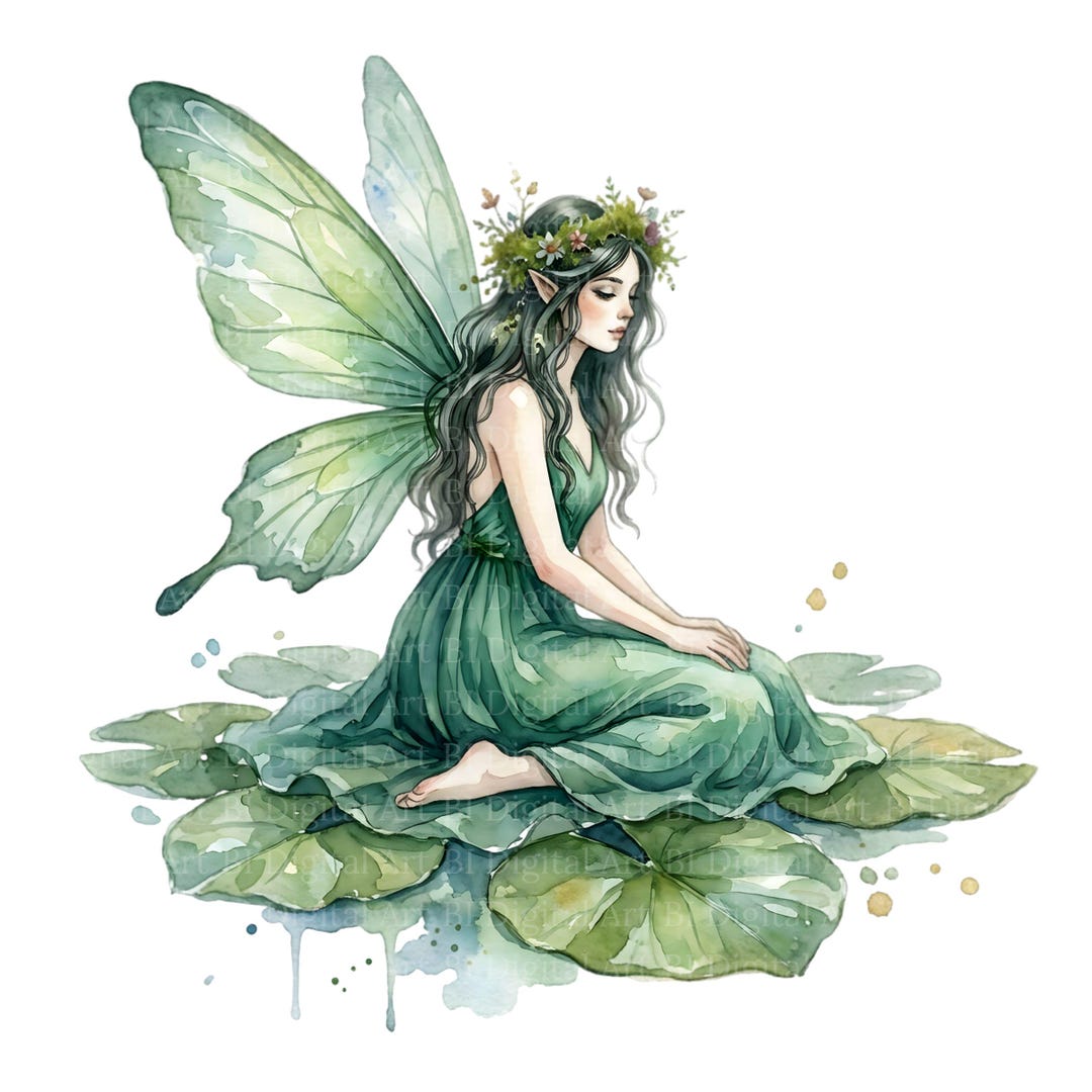 Watercolor Fairy Clipart – Magical Fantasy Forest & Garden Fairies ...
