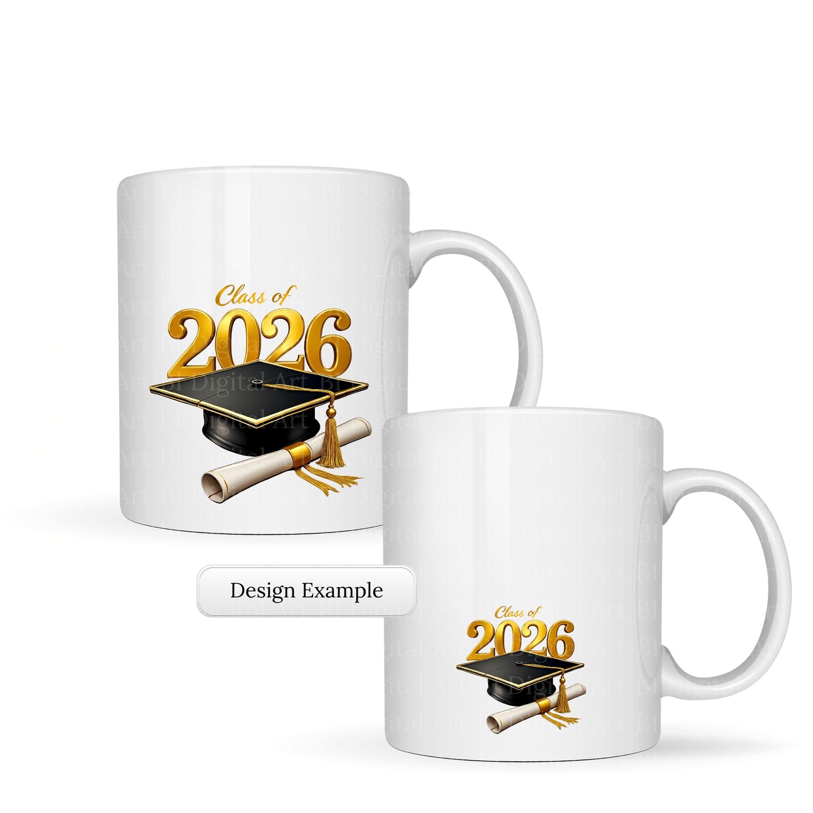 Class of 2026 Clipart – Graduation Cap Design for Cardmaking ...