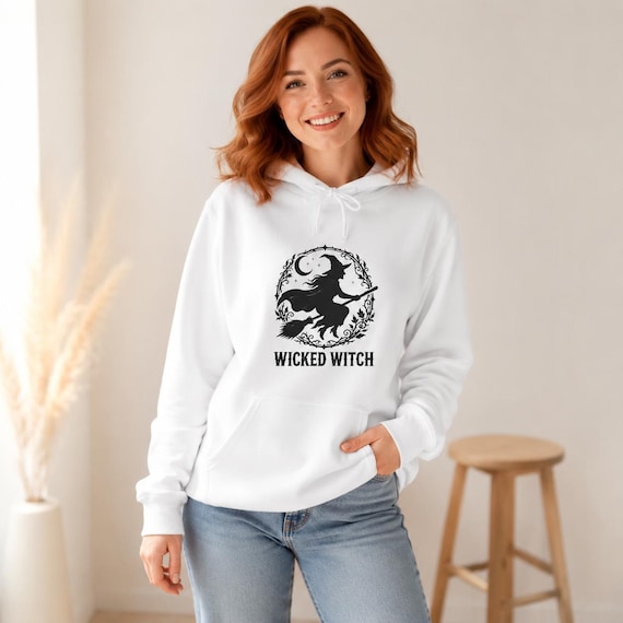 Wicked Witch graphic tee | Witch silhouette moon bicycle T-Shirt