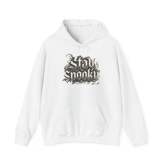 Stay Spooky Gothic Script Hoodie | Halloween Horror Typography