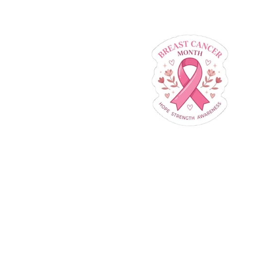 Breast Cancer Awareness Ribbon Kiss-Cut Stickers | Pink Ribbon Support