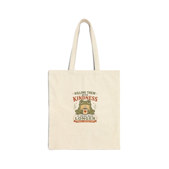 Killing Them With Kindness Tote Bag | Retro Plant Illustration