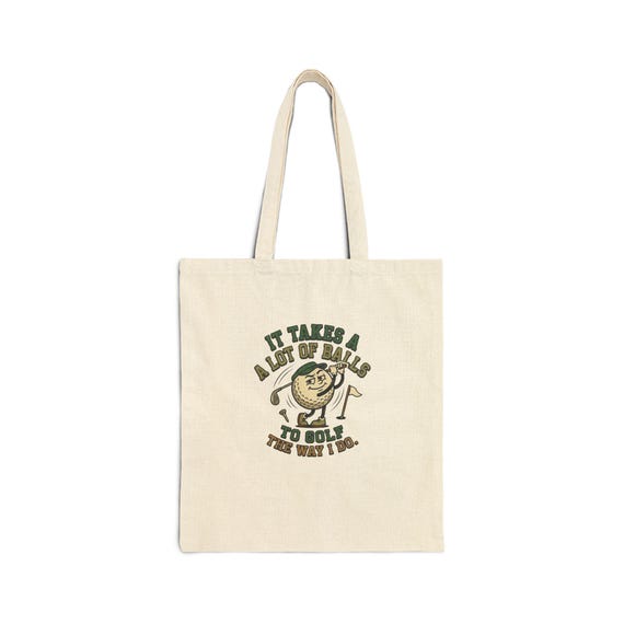Funny Golf Tote Bag | Vintage Style Canvas Carryall
