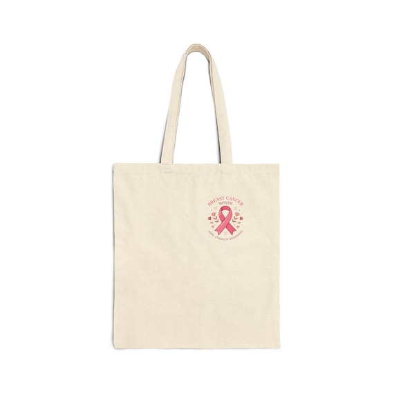 Pink Ribbon Awareness Tote Bag | Breast Cancer Support Artwork