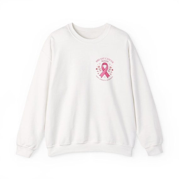 Pink Ribbon Awareness Sweatshirt | Breast Cancer Support, Hope & Strength