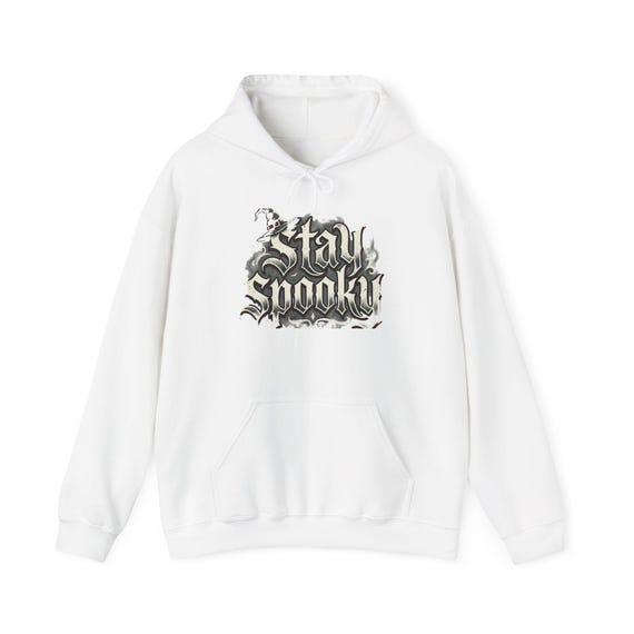 Stay Spooky Gothic Script Hoodie | Halloween Horror Typography