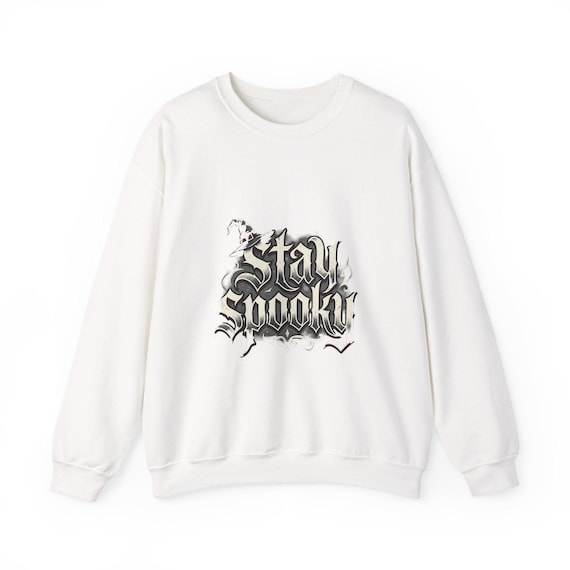 Stay Spooky Gothic Script Crewneck Sweatshirt | Halloween Goth