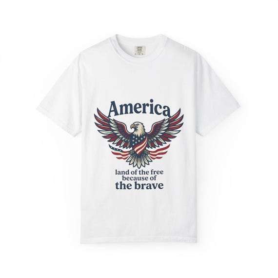 America Eagle Graphic T-shirt | Land of the Free Patriotic Tee