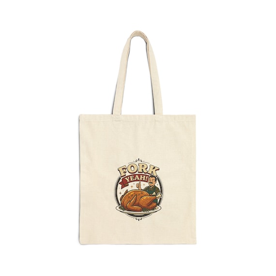 Fork Yeah roast turkey Tote Bag | Thanksgiving illustration, foodie tote