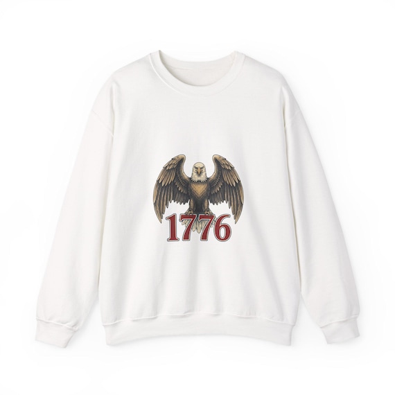 Bald Eagle 1776 Sweatshirt | Patriotic Americana Vintage Revolution