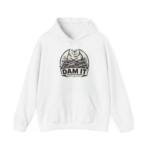 Beaver Dam It Hoodie | Retro Wildlife Lodge Logo