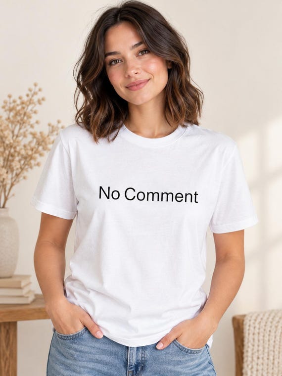 No Comment T-shirt | Minimal Text Tee, Casual Graphic Shirt