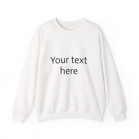 Custom Text Crewneck Sweatshirt | Personalized Monogram Pullover