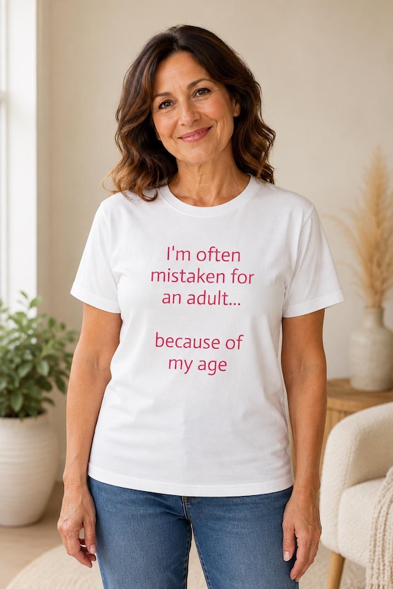 I'm often mistaken for an adult because of my age sweatshirt | funny text crewneck