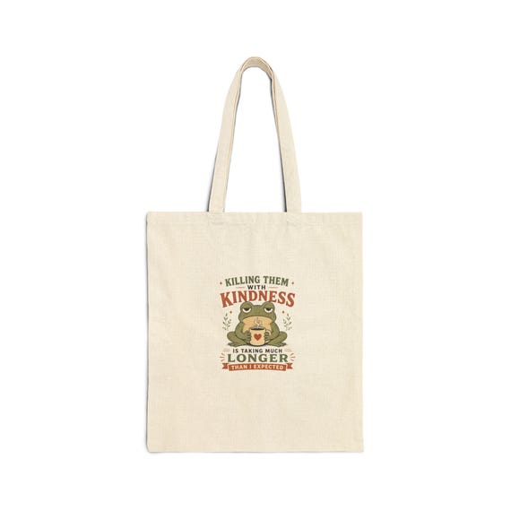 Killing Them With Kindness Tote Bag | Retro Plant Illustration