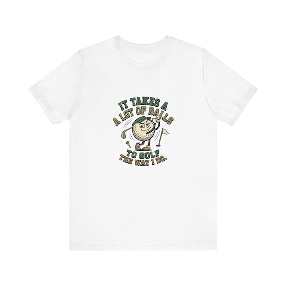 Funny Golf Ball Cartoon T-Shirt | Vintage Humor Tee