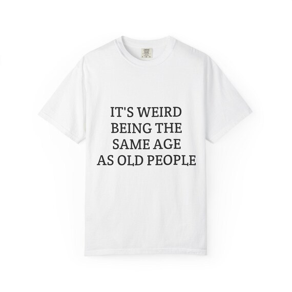 Distressed Faded Logo T-Shirt | White Garment-Dyed Tee