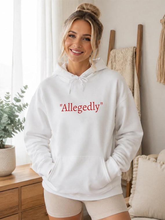 Copy of Allegedly Crewneck Sweatshirt | Minimal Text Embroidered Pullover