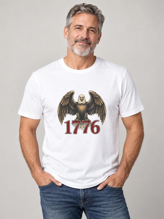 Bald Eagle 1776 T-Shirt | Patriotic American Revolution Tee