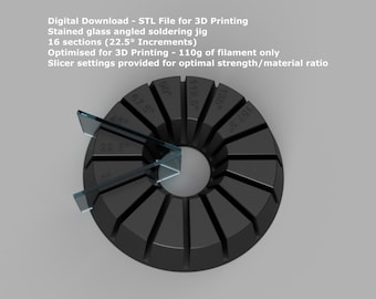 Soldeermal voor gebrandschilderd glas - 3D-printerbestanden (digitale download STL)