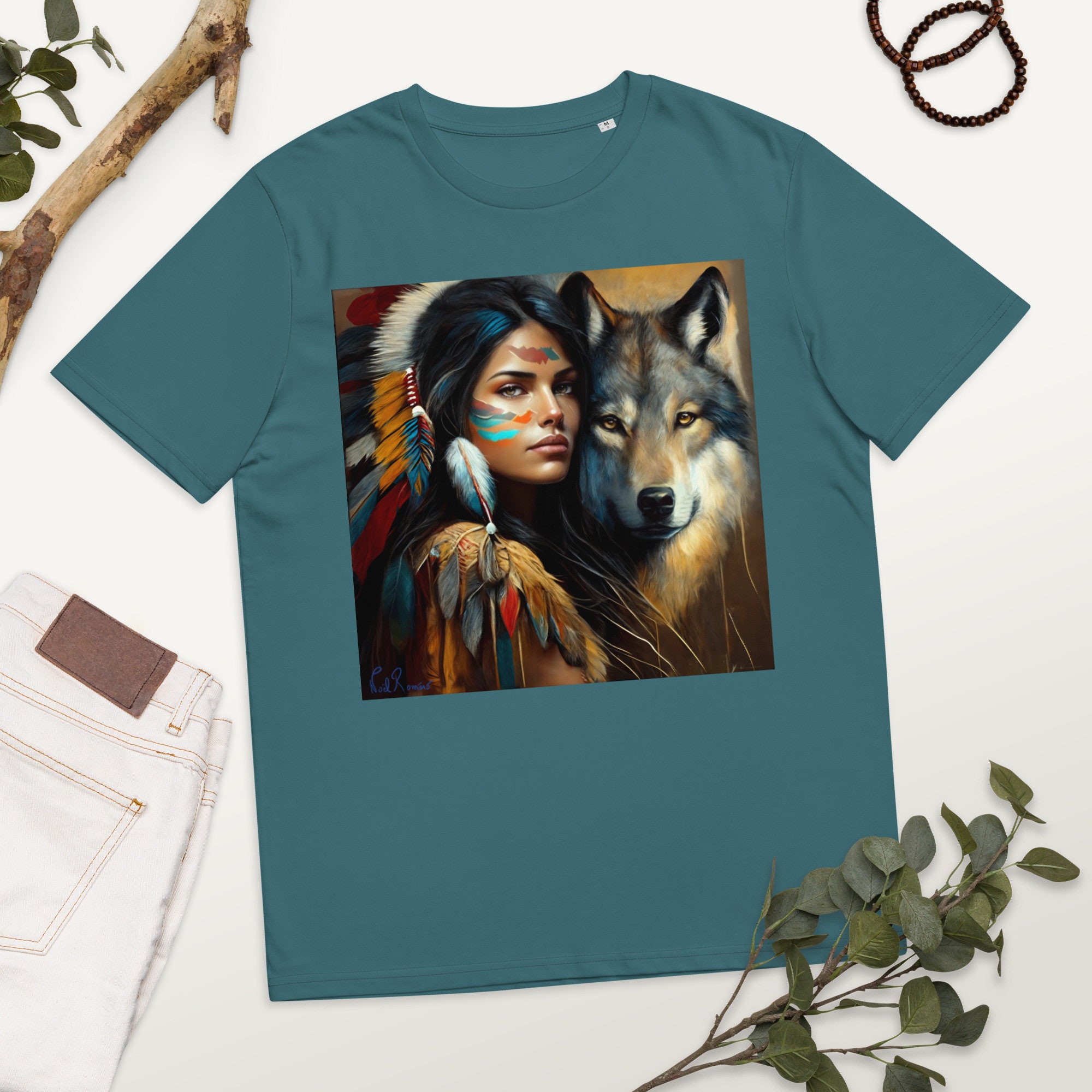 The Mountain Warrior Wolf Adult T-Shirt