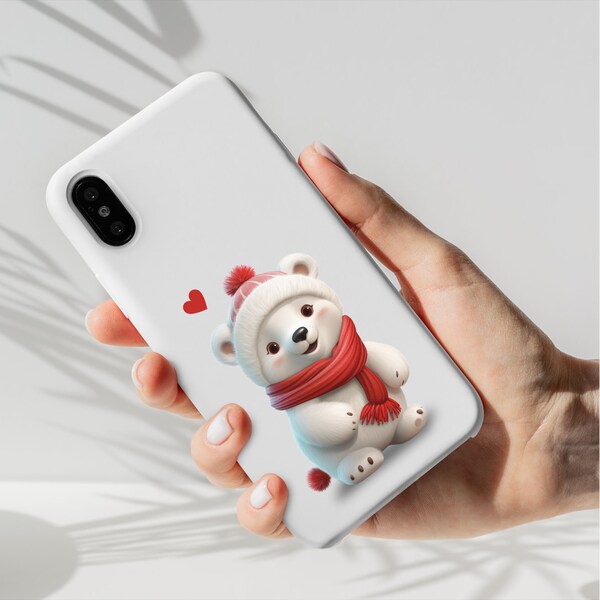 Tough Christmas Phone Case Gift Polar Bear phone case Winter Phone Case Holiday Phone Case Christmas Cover Fit for Phone Xmas Gift